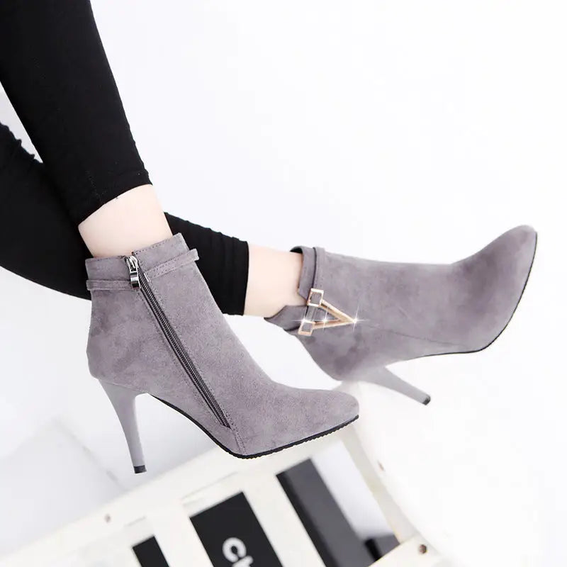 MajesticStride: British Heels by Martin - Gray / 35