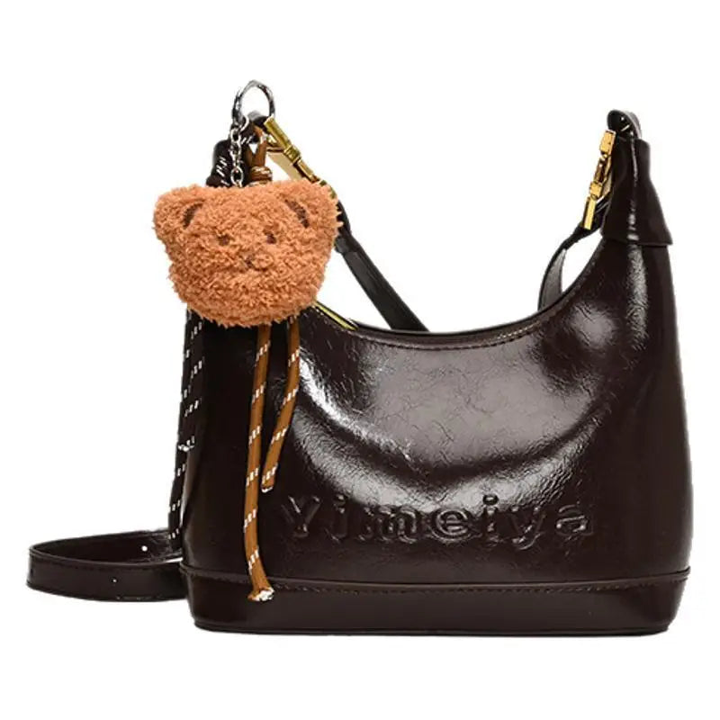 Medium PU Dumpling Shape Handbag with Sandwich Pocket