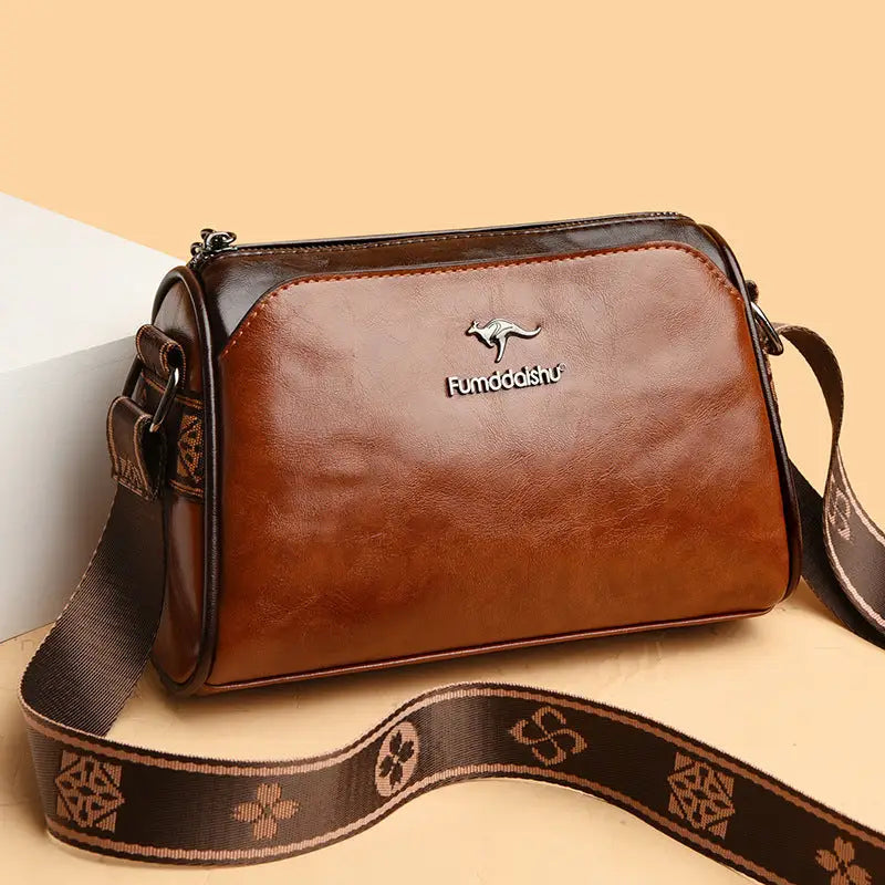 Medium PU Suitcase Pillow Bag with Zipper and Multiple Pockets