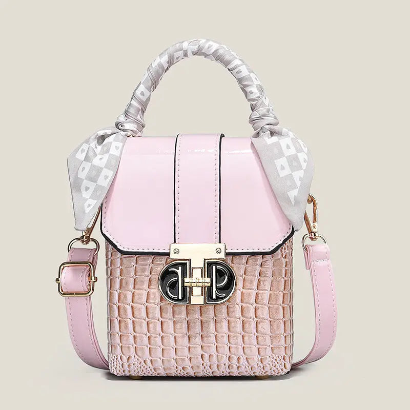 Medium PVC Clamshell Bag with Polyester Lining in Multiple Colors - Pink