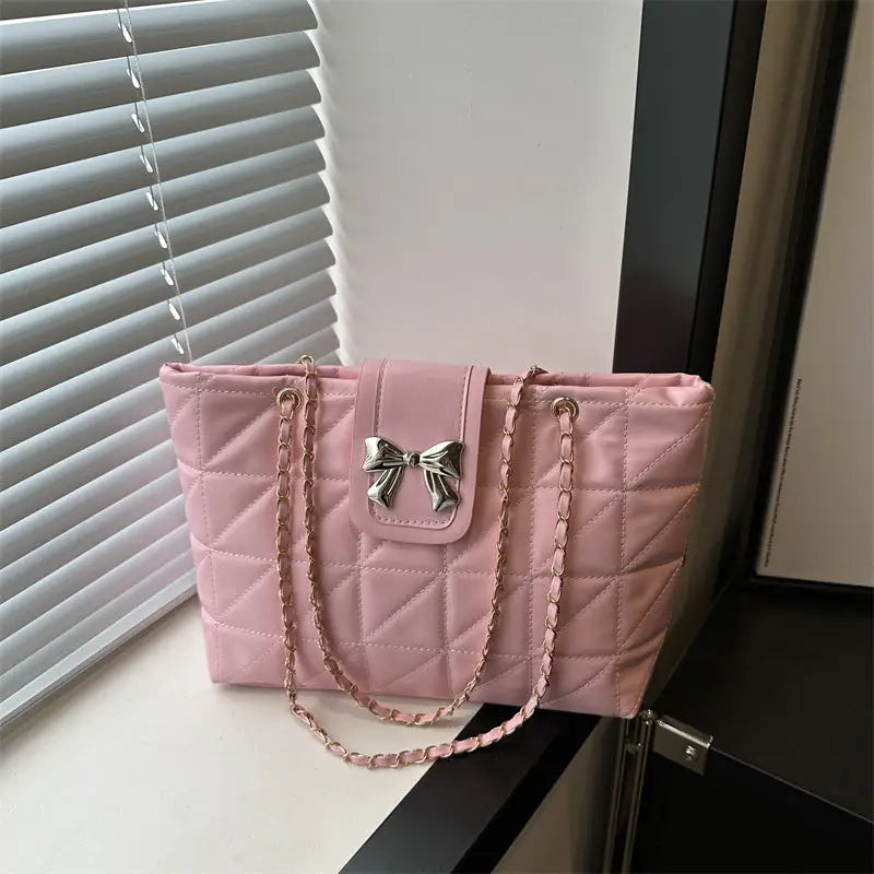 Medium Soft PU Shoulder Bag with Double Connector in Multiple Colors