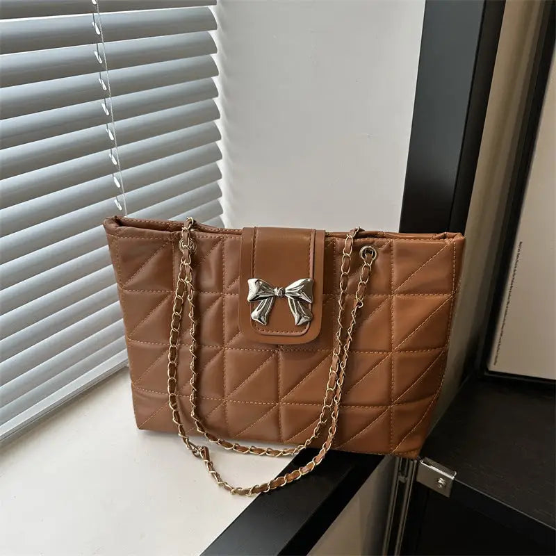 Medium Soft PU Shoulder Bag with Double Connector in Multiple Colors
