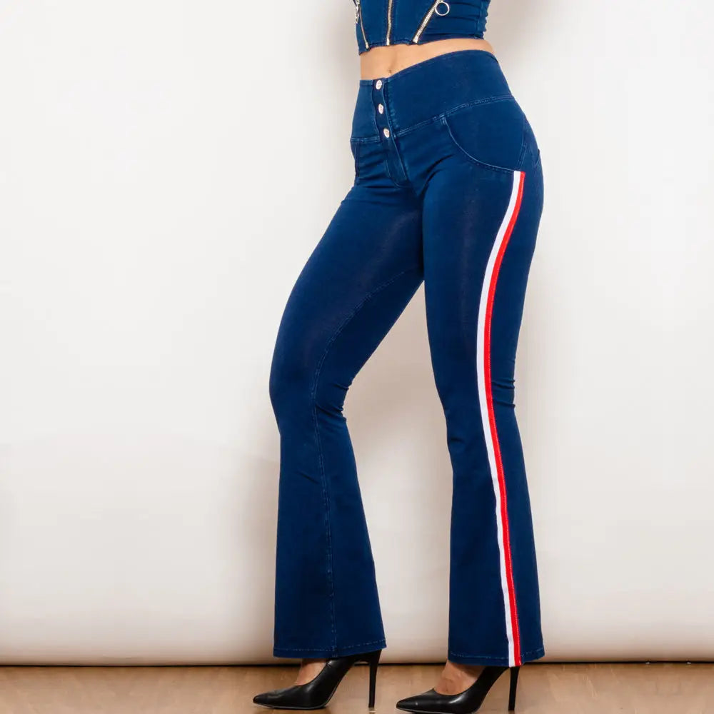 Melody Flare Lift Jeggings - Blue - 4