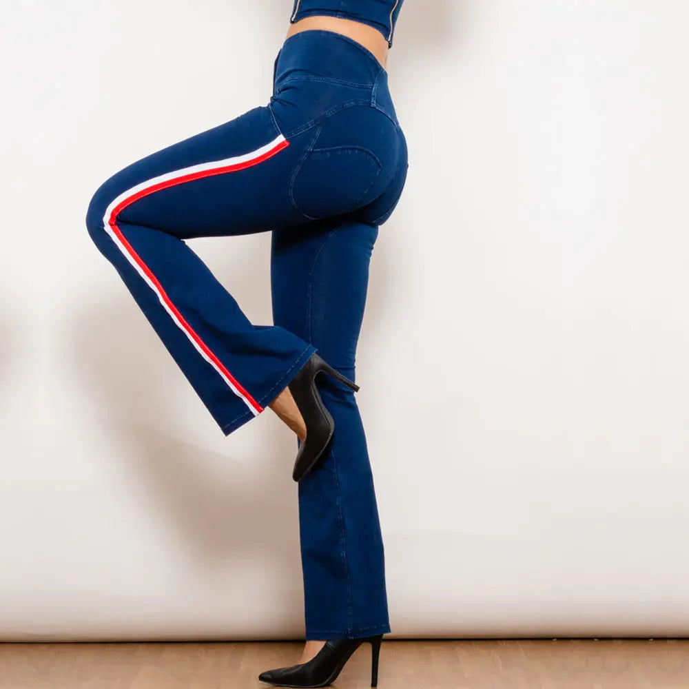 Melody Flare Lift Jeggings - Blue - 4
