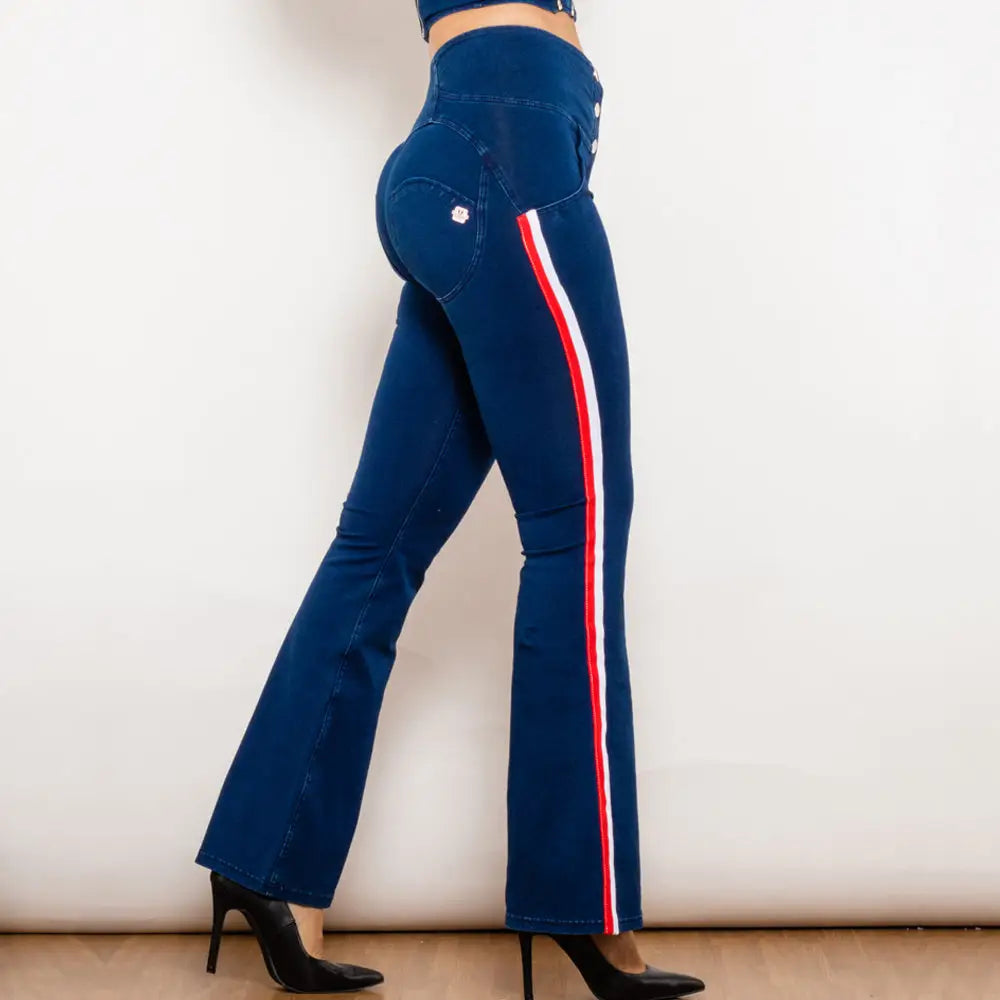 Melody Flare Lift Jeggings - Blue - 4