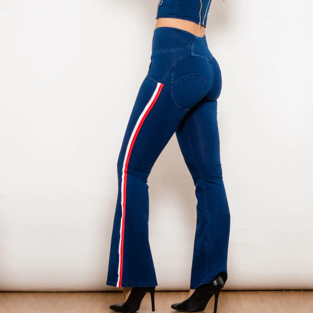 Melody Flare Lift Jeggings - Blue - 4