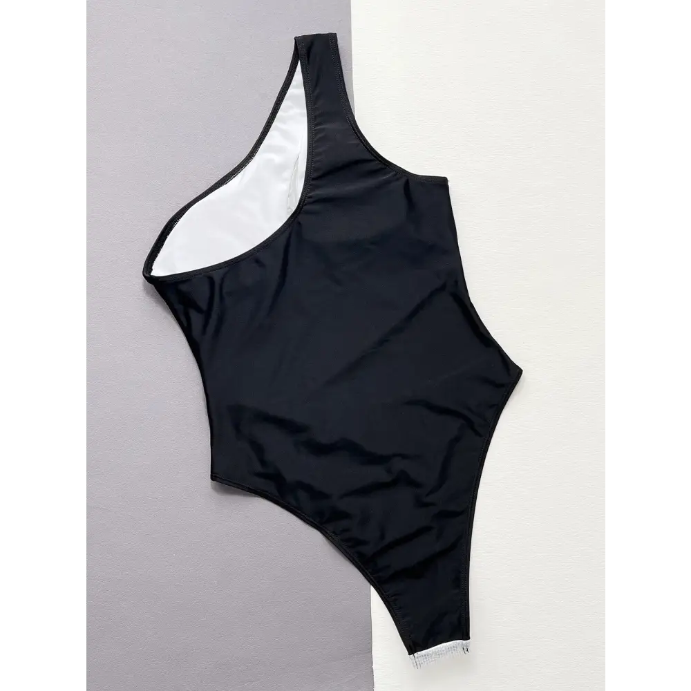 Mesh Splicing Integrated Bikini One Piece