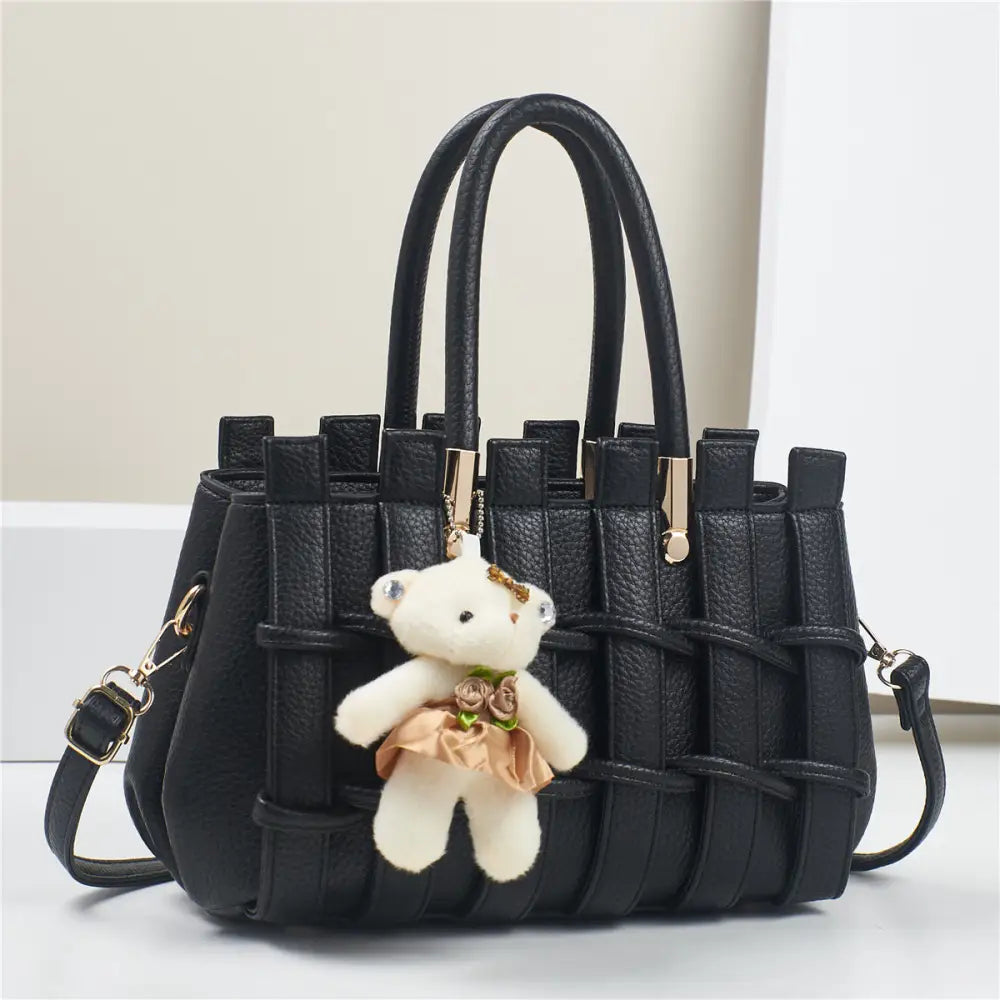 Multicolor Daily Outer Bag with Sandwich Pocket - Black / 28x14x18CM