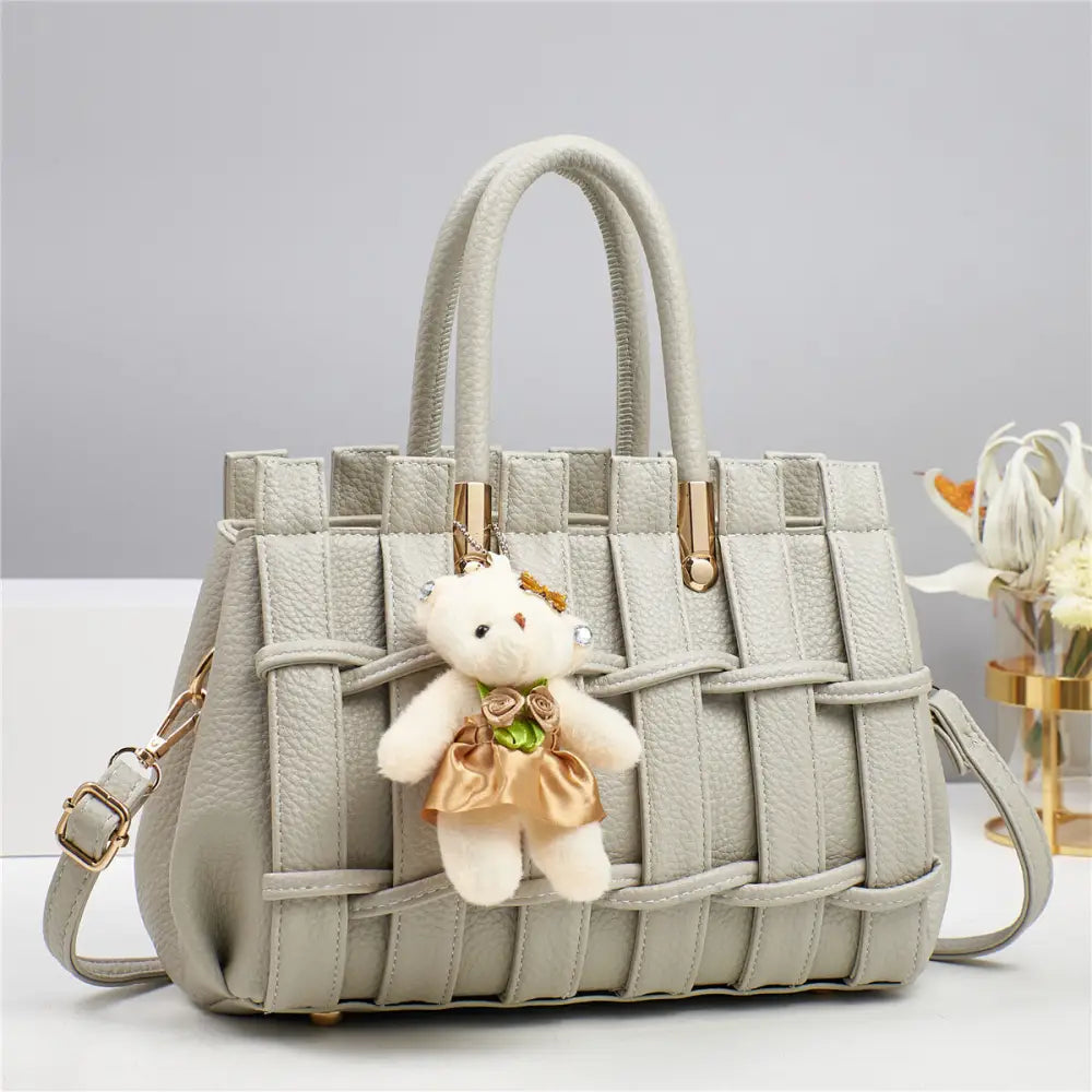 Multicolor Daily Outer Bag with Sandwich Pocket - Grass And Wood Gray / 28x14x18CM