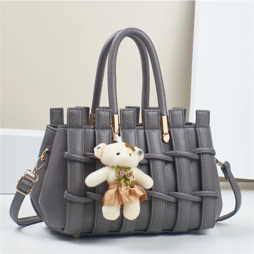 Multicolor Daily Outer Bag with Sandwich Pocket - Gray / 28x14x18CM