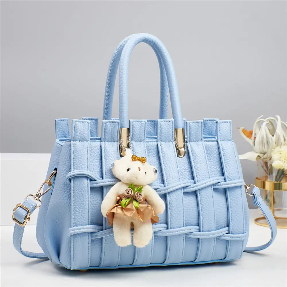 Multicolor Daily Outer Bag with Sandwich Pocket - Light Blue / 28x14x18CM