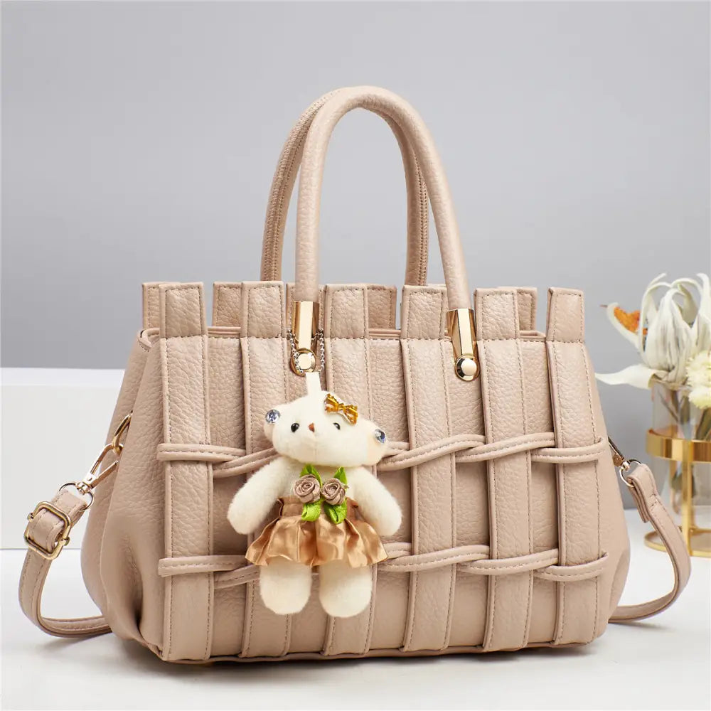 Multicolor Daily Outer Bag with Sandwich Pocket - Light Khaki / 28x14x18CM