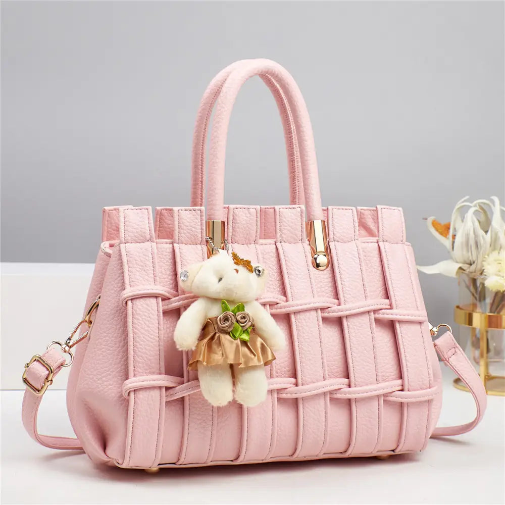 Multicolor Daily Outer Bag with Sandwich Pocket - Light Pink / 28x14x18CM