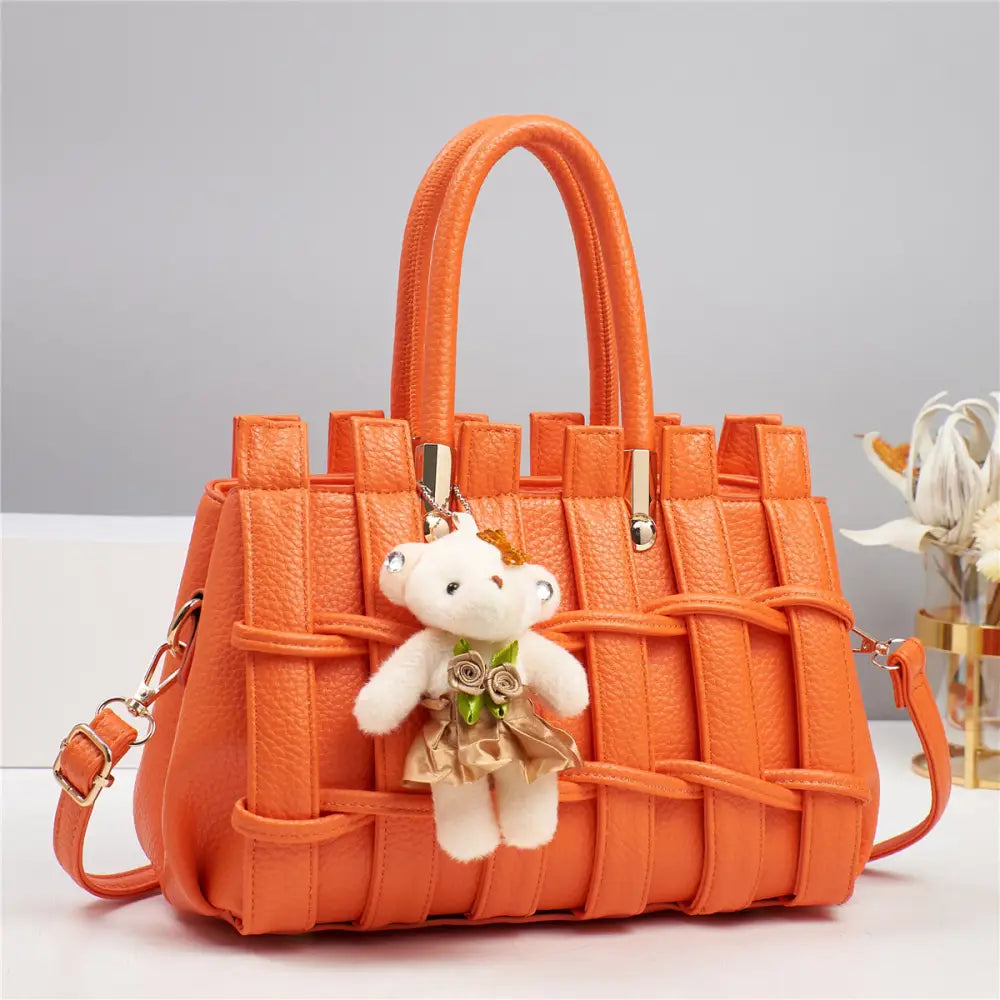 Multicolor Daily Outer Bag with Sandwich Pocket - Orange / 28x14x18CM