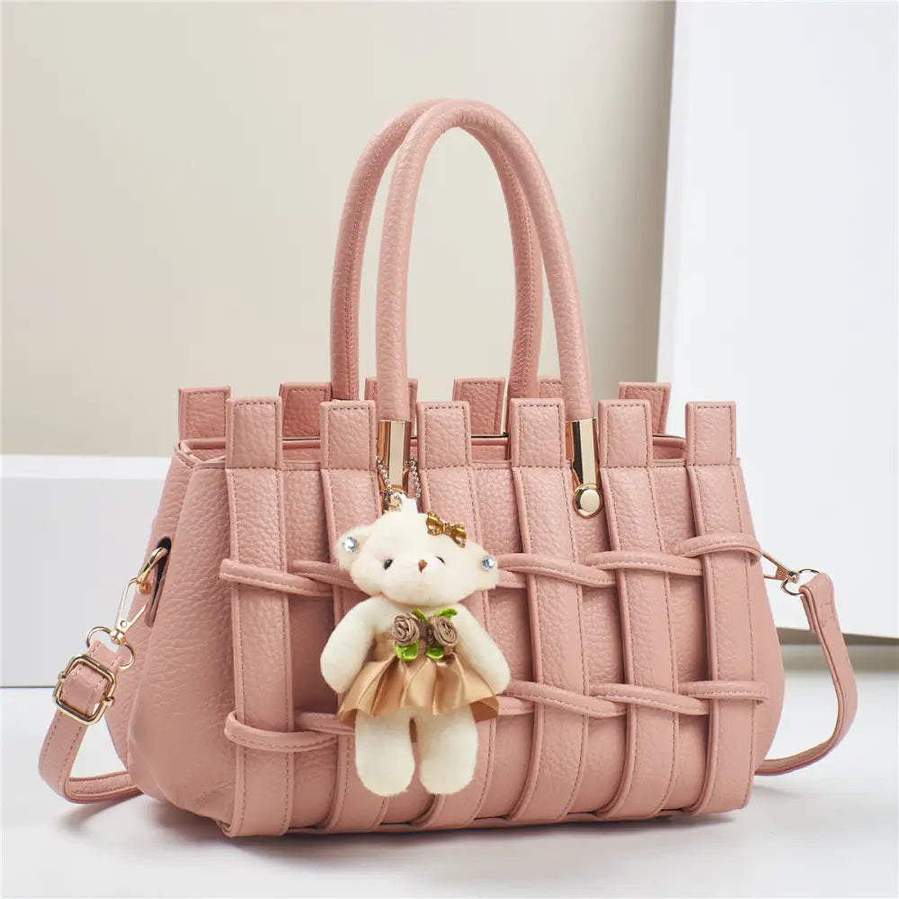 Multicolor Daily Outer Bag with Sandwich Pocket - Pink / 28x14x18CM