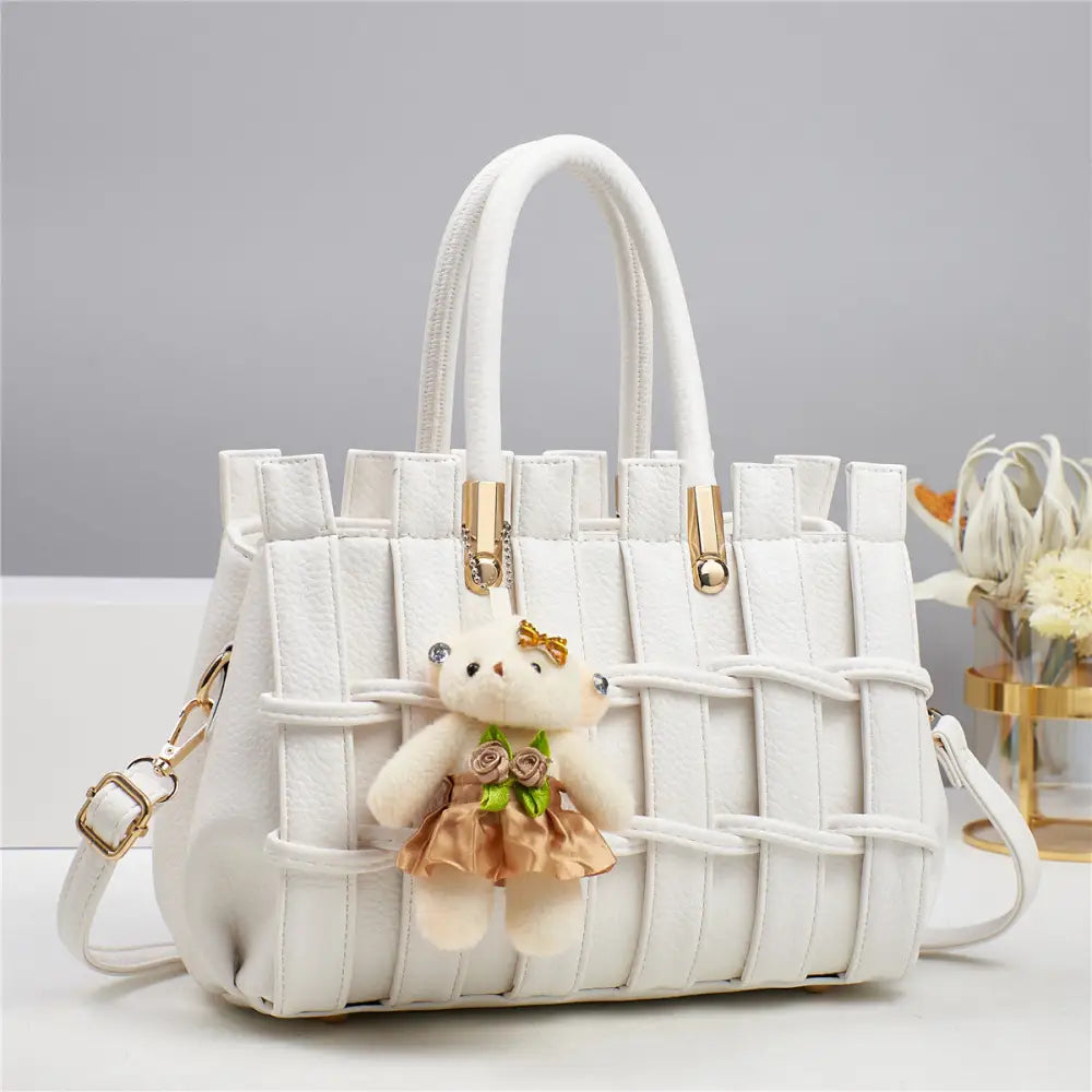 Multicolor Daily Outer Bag with Sandwich Pocket - Pure White / 28x14x18CM