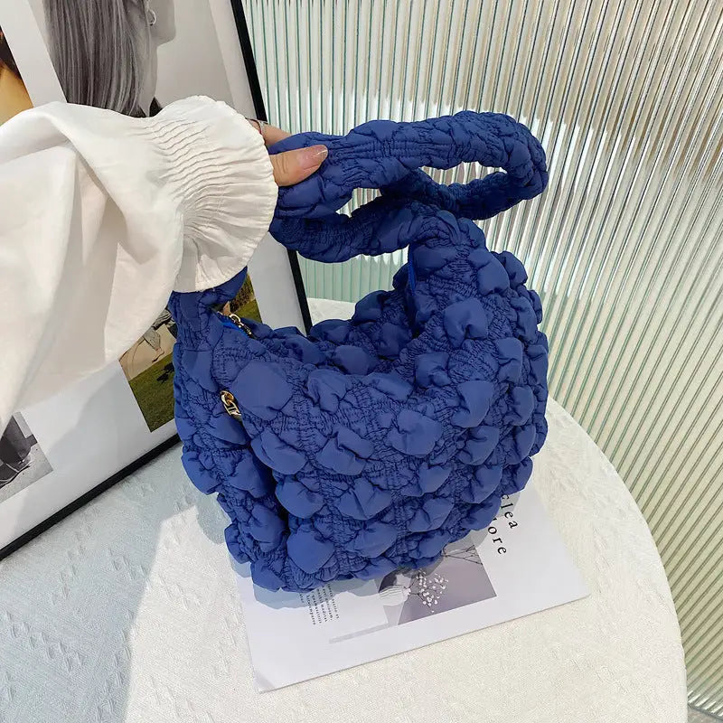 Nylon Daily Outer Bag with Soft Lining and Multiple Color Options - Sapphire Blue