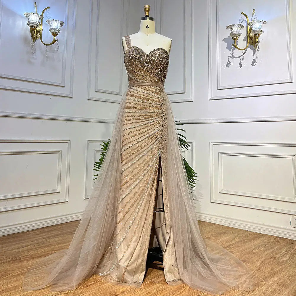 Ocean Chic Fishtail Dress - Caramel Color / XS