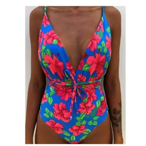 One Piece Swimsuit Backless Monokini Swimwear Women - E / XL