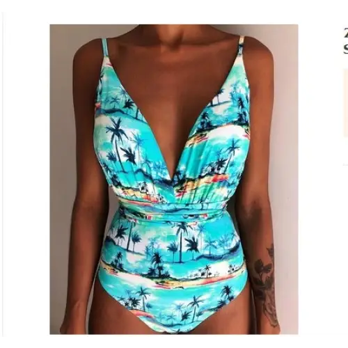 One Piece Swimsuit Backless Monokini Swimwear Women - G / S