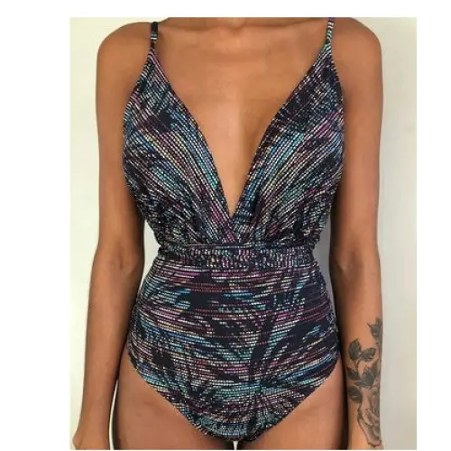 One Piece Swimsuit Backless Monokini Swimwear Women - I / M