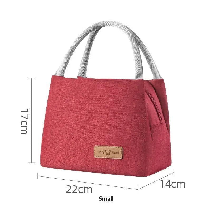 Outdoor Hand Carrying Lunch Box Bag - Wine Red / Large Size 27 Cmx16cm 19cm