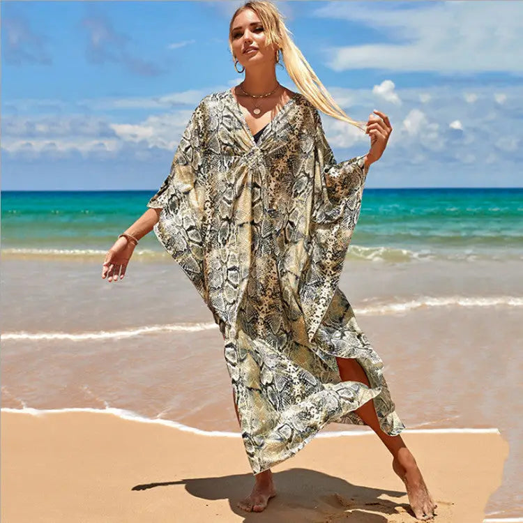 Outer Seaside Beach Skirt Swimsuit Cover - Serpentine Polyester / One size