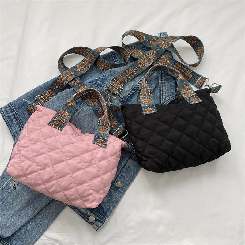 Oxford Cloth Horizontal Square Suitcase with Mobile Phone Pocket