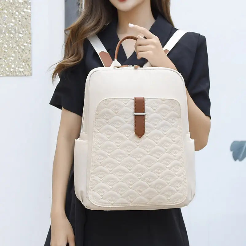 Oxford Cloth Tote Bag with Split Pocket and Phone Compartment