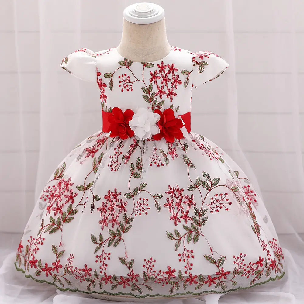 PartyFluff Dress - Red / 90cm