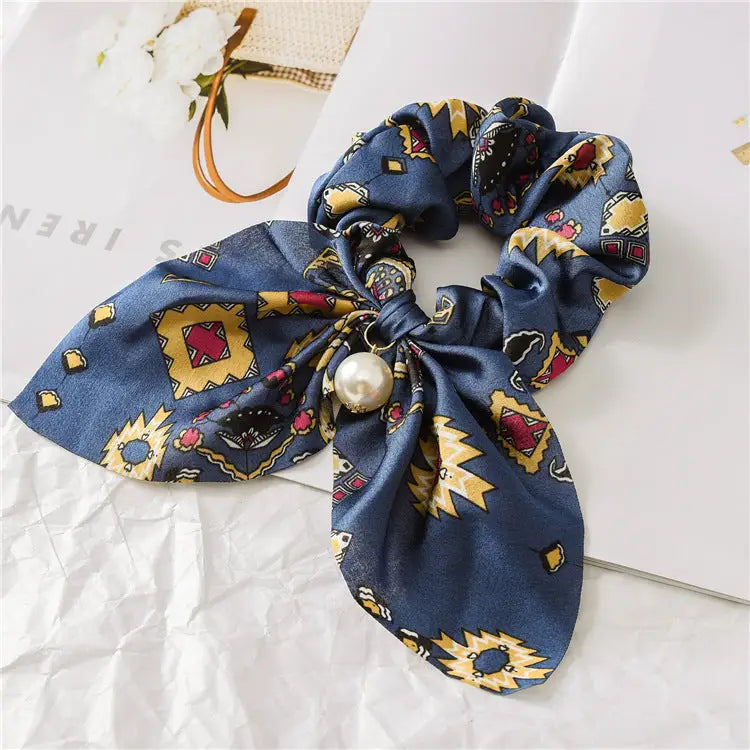 Pearl Bow Intestine Hair Band - R