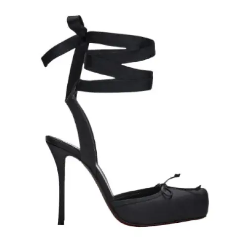 Pig Nose Bow Ballet Stiletto Heels - Elegance Redefined - Black And Black Bottom / 36