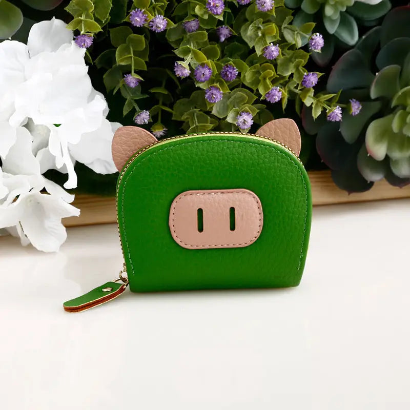 PiggyGuard Mini: Anti-Degauss Card & Coin Holder - Green