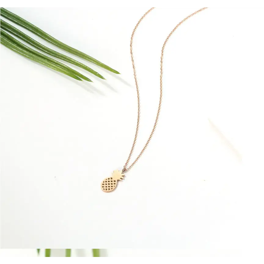 Pineapple Bliss: Hollow Stud Earrings Set - Rose Gold