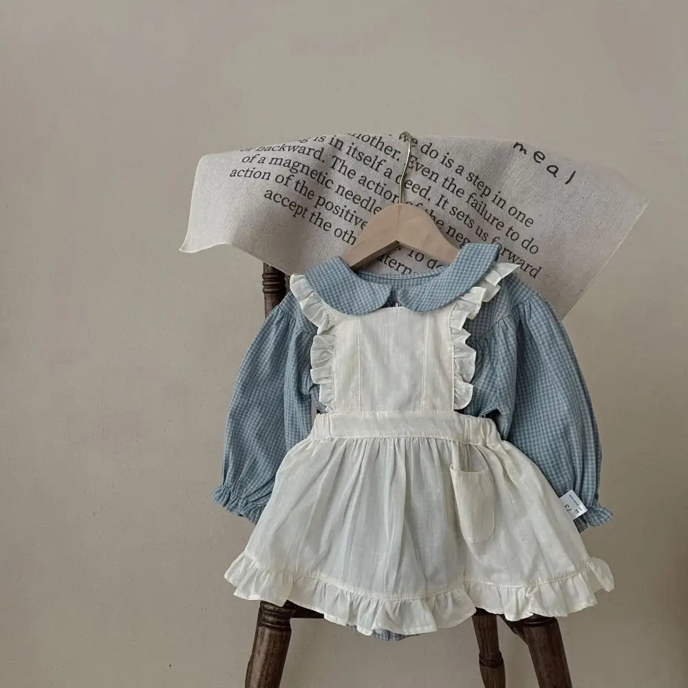Plaid Romper Sling & Overskirt