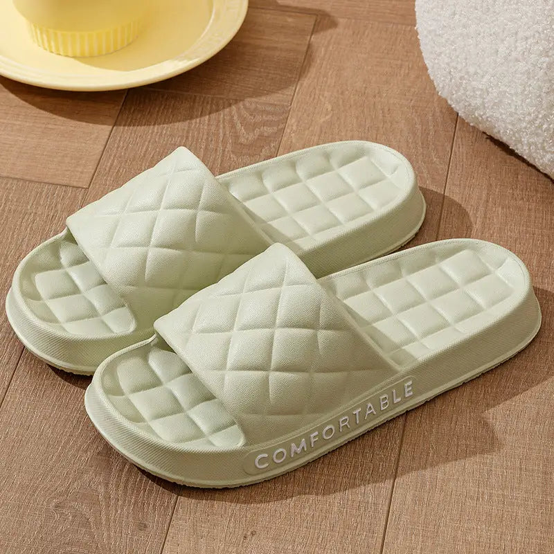 PlaidSilentSlippers - Green / 36to37 - 4