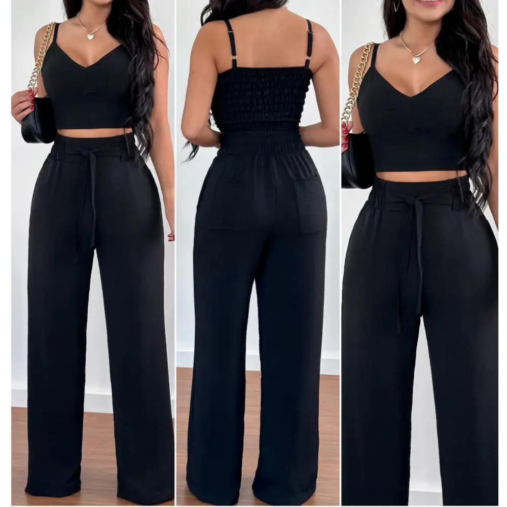Pleated Perfection Suit - Black / S