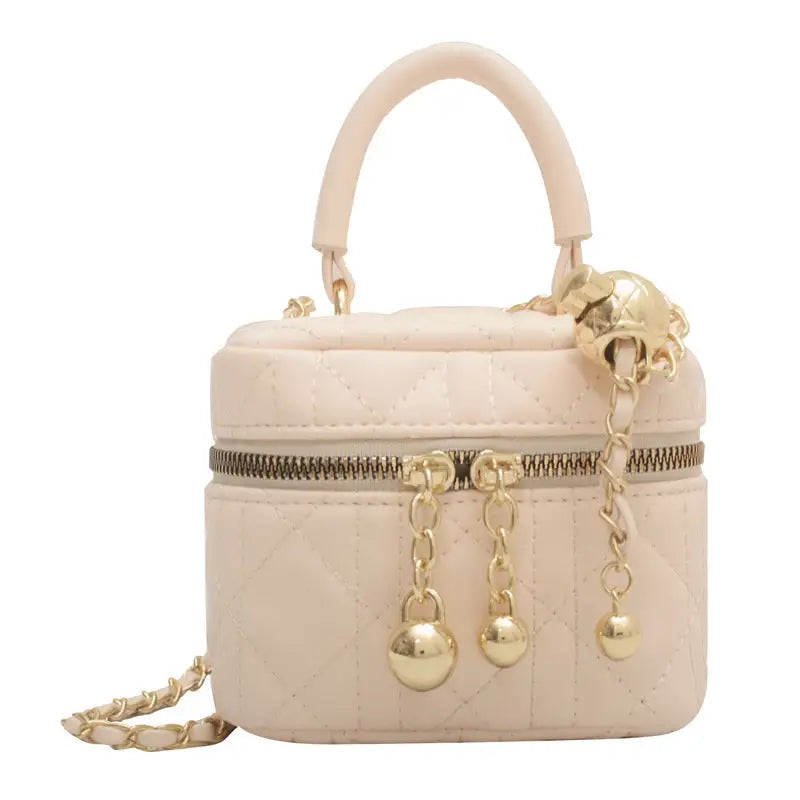 Polyester Daily Tote Bag in Multiple Colors and Sizes - Beige Small Size