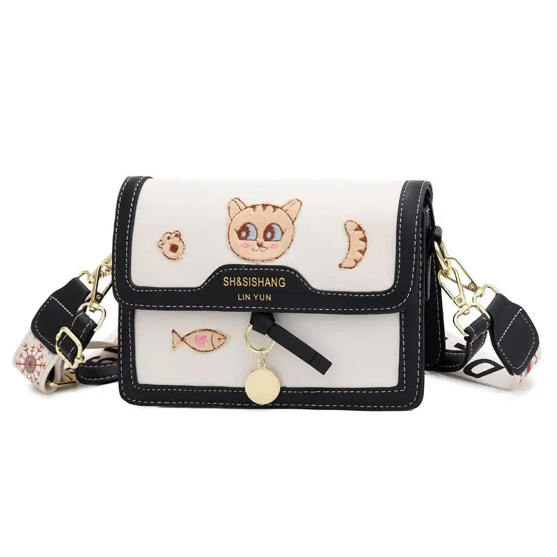 Polyester Lined Soft PU Crossbody Suitcase with Multiple Zipper Pockets