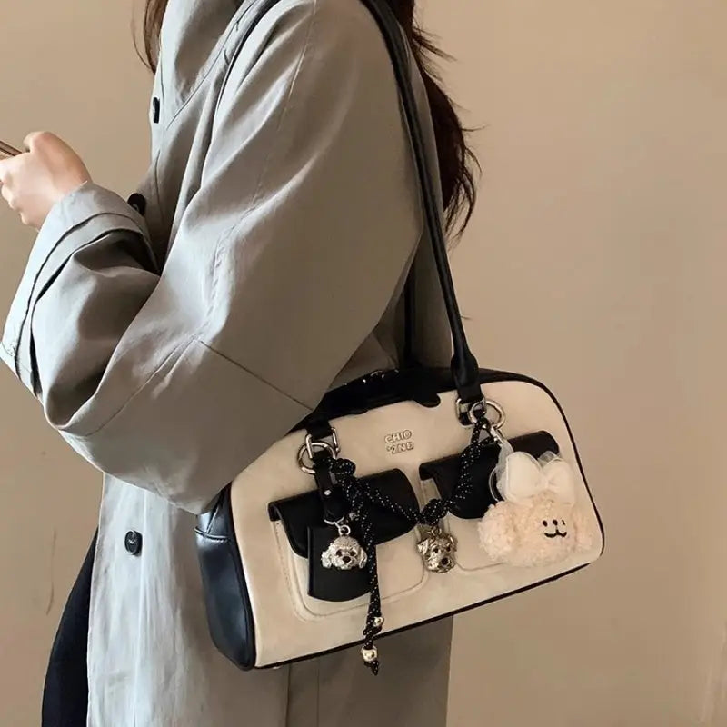 Polyester PU Suitcase Style Horizontal Square Bag with Internal Zipper Pockets - Cold Extraction Time
