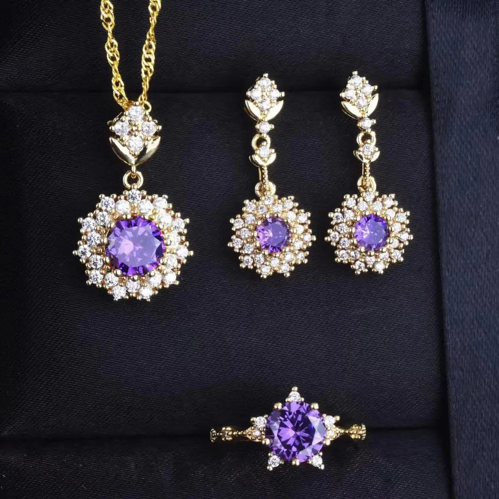 Pomegranate Elegance: Women’s Red Jewelry Set