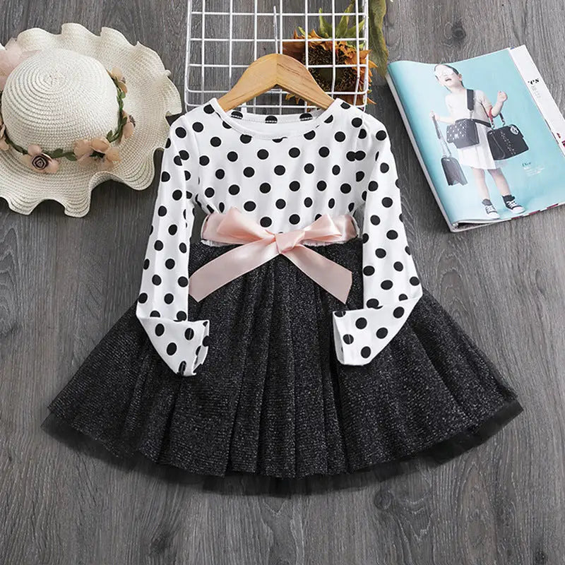 Princess Dot Dress - White / 90cm