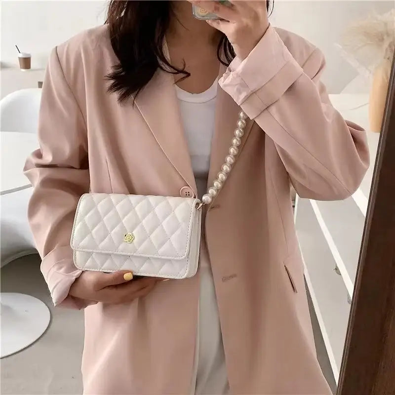 PU Leather Clamshell Crossbody Bag with Mobile Phone Pocket