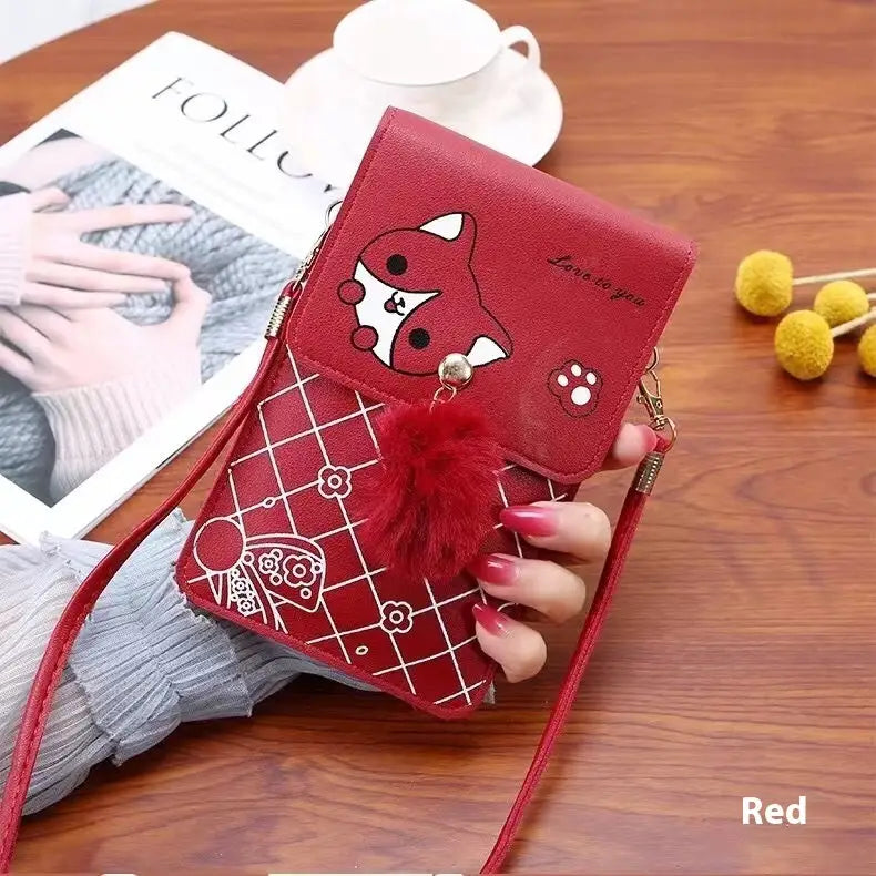 PU Leather Suitcase with Customizable Color Options - Red
