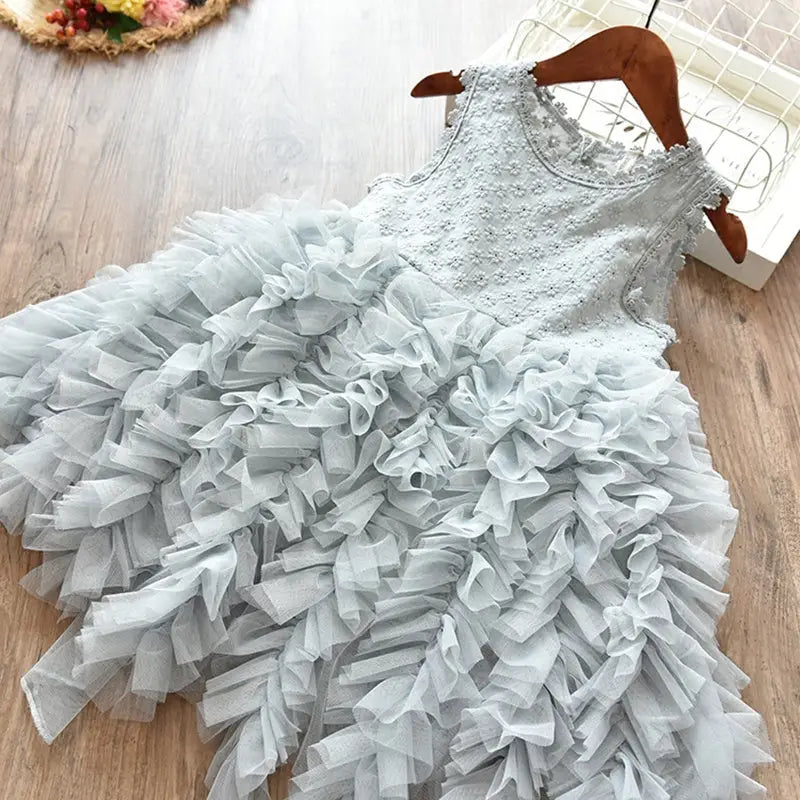 PuffGirl Summer Dress - Grey / 110cm