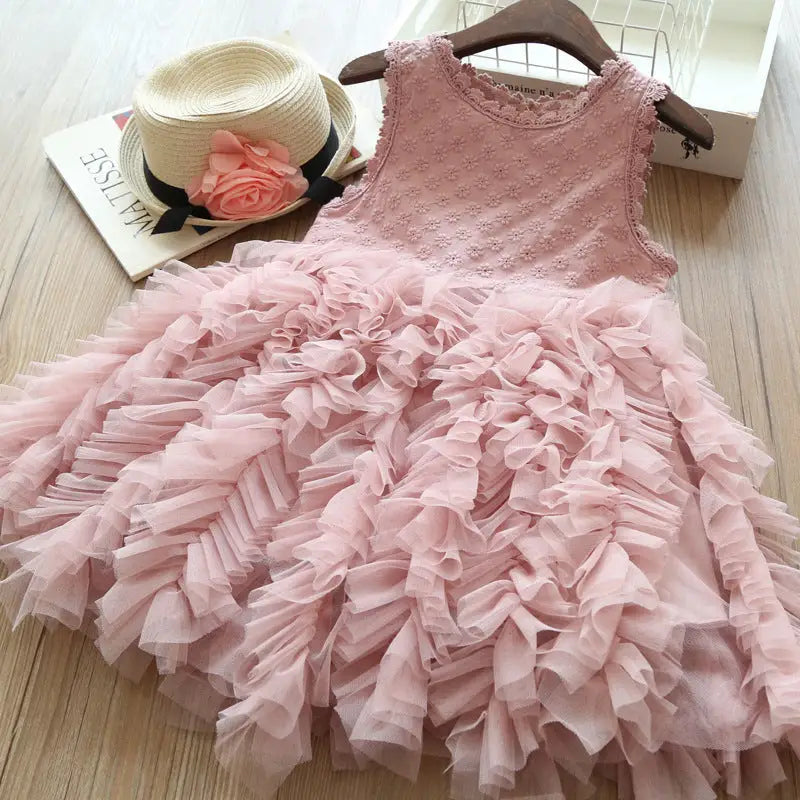 PuffGirl Summer Dress - Pink / 100cm