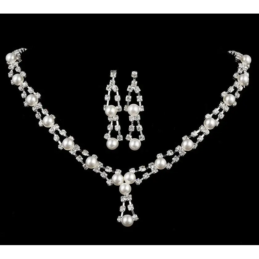 Pure Pearls Bridal Necklace Set - default