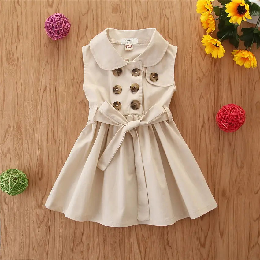 Radiant Sash Delight Dress - White / 90cm