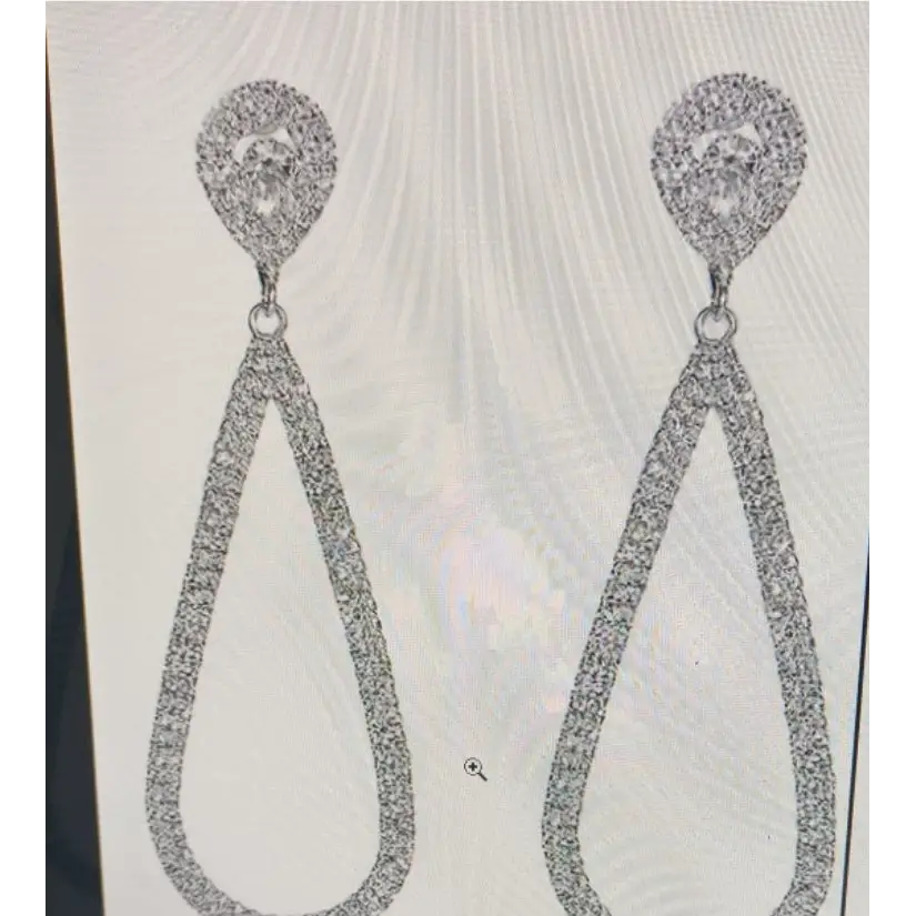 Radiant Sparkle Geo Earrings - Bold & Chic - Silver