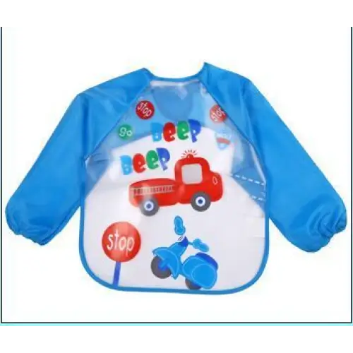 Rainy Day Artist: Kids Waterproof Art Apron - No 2 Red Motorcycle